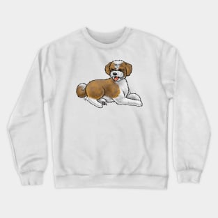 Dog - Aussiedoodle - Brown and White Crewneck Sweatshirt